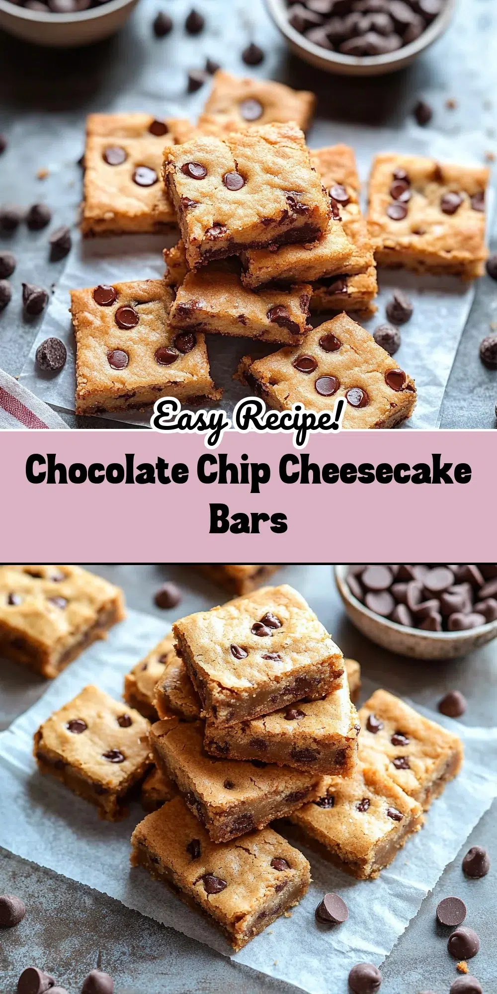 Chocolate Chip Cheesecake Bars