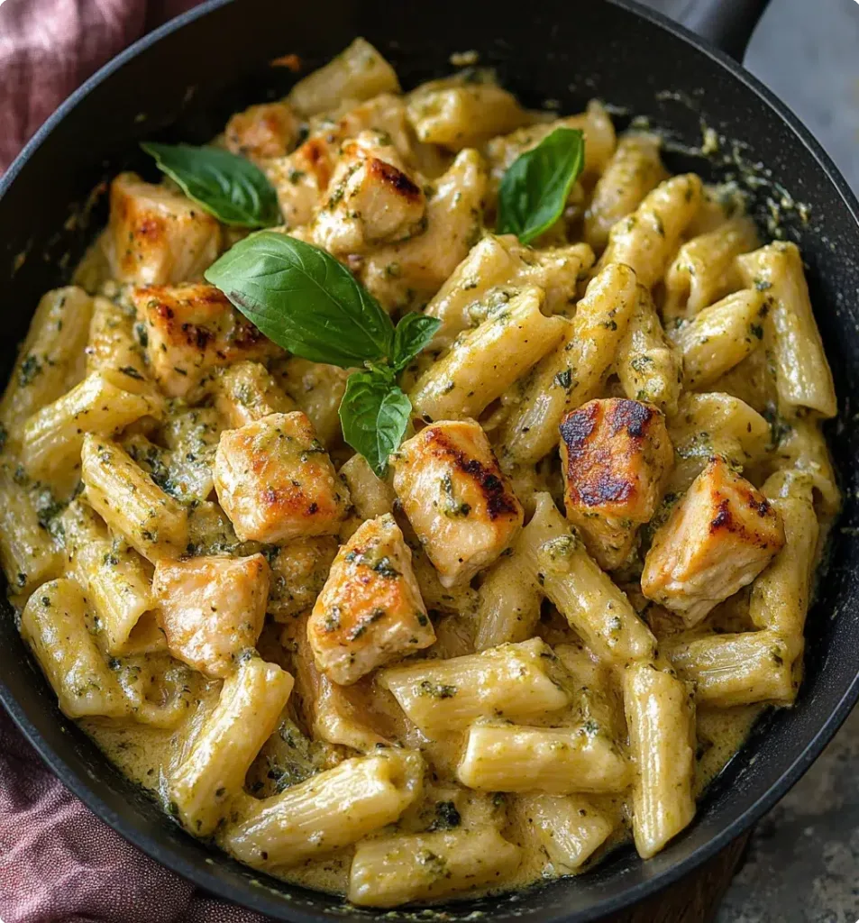 Creamy Chicken Pesto Pasta