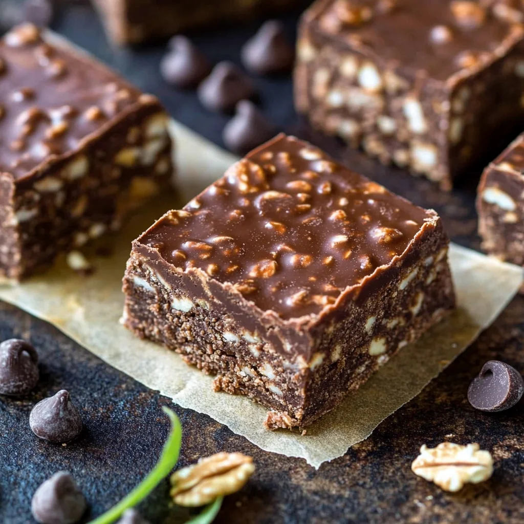 No Bake Chocolate Oat Bars