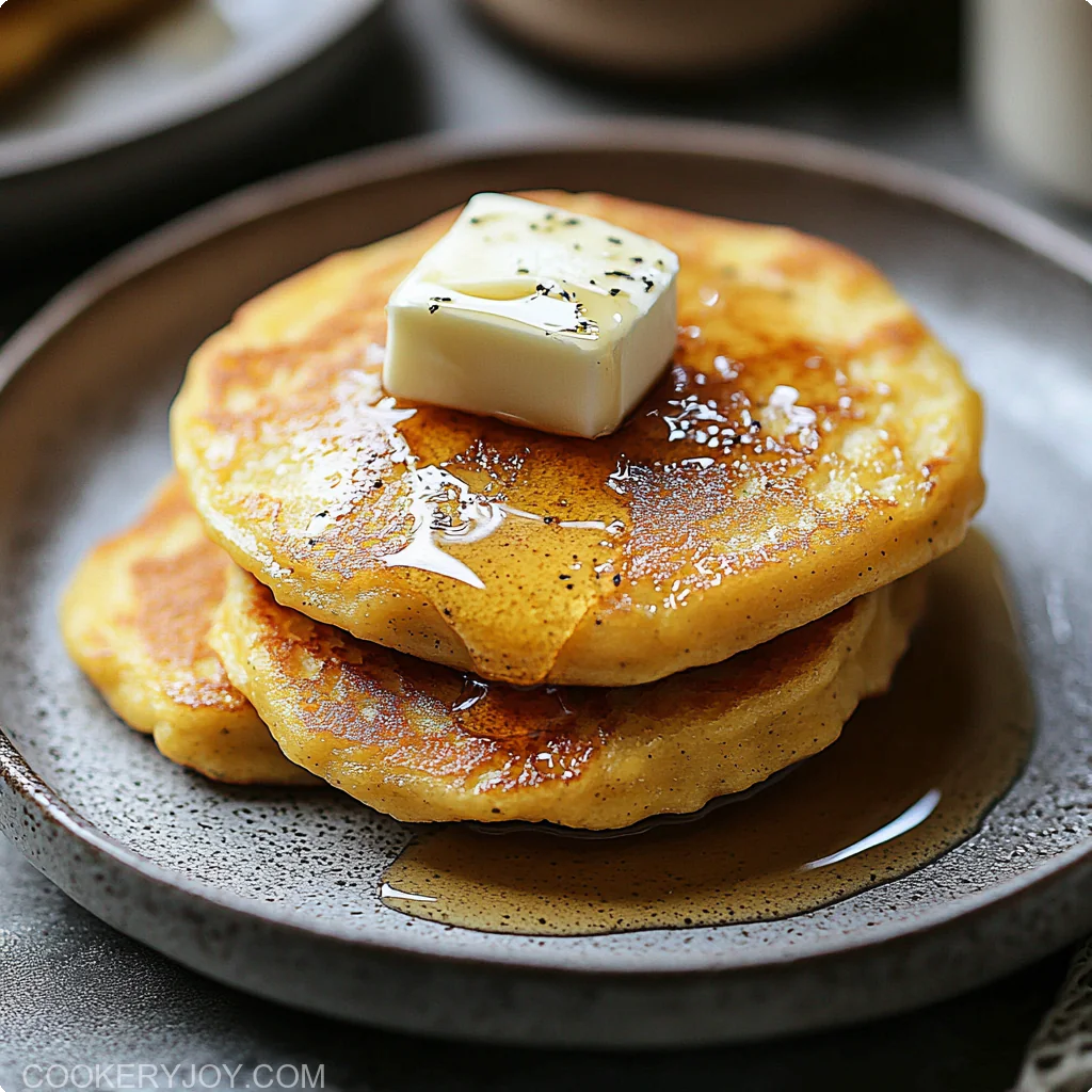 Pumpkin Pancakes with Cinnamon Syrup