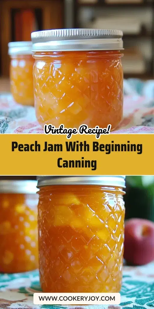 Peach Jam With Beginning Canning