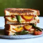 Smashed Peach and Poblano Grilled Cheese