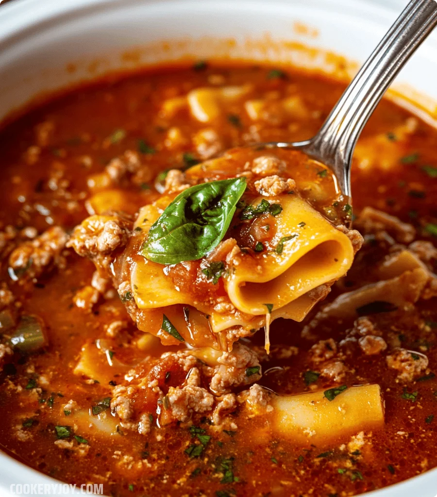 Crockpot Lasagna Soup