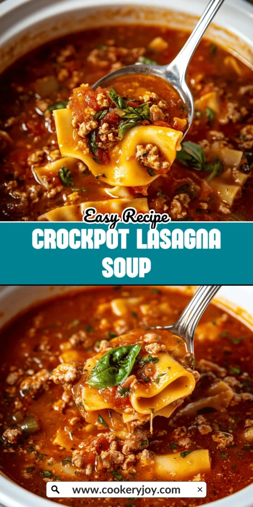 Crockpot Lasagna Soup