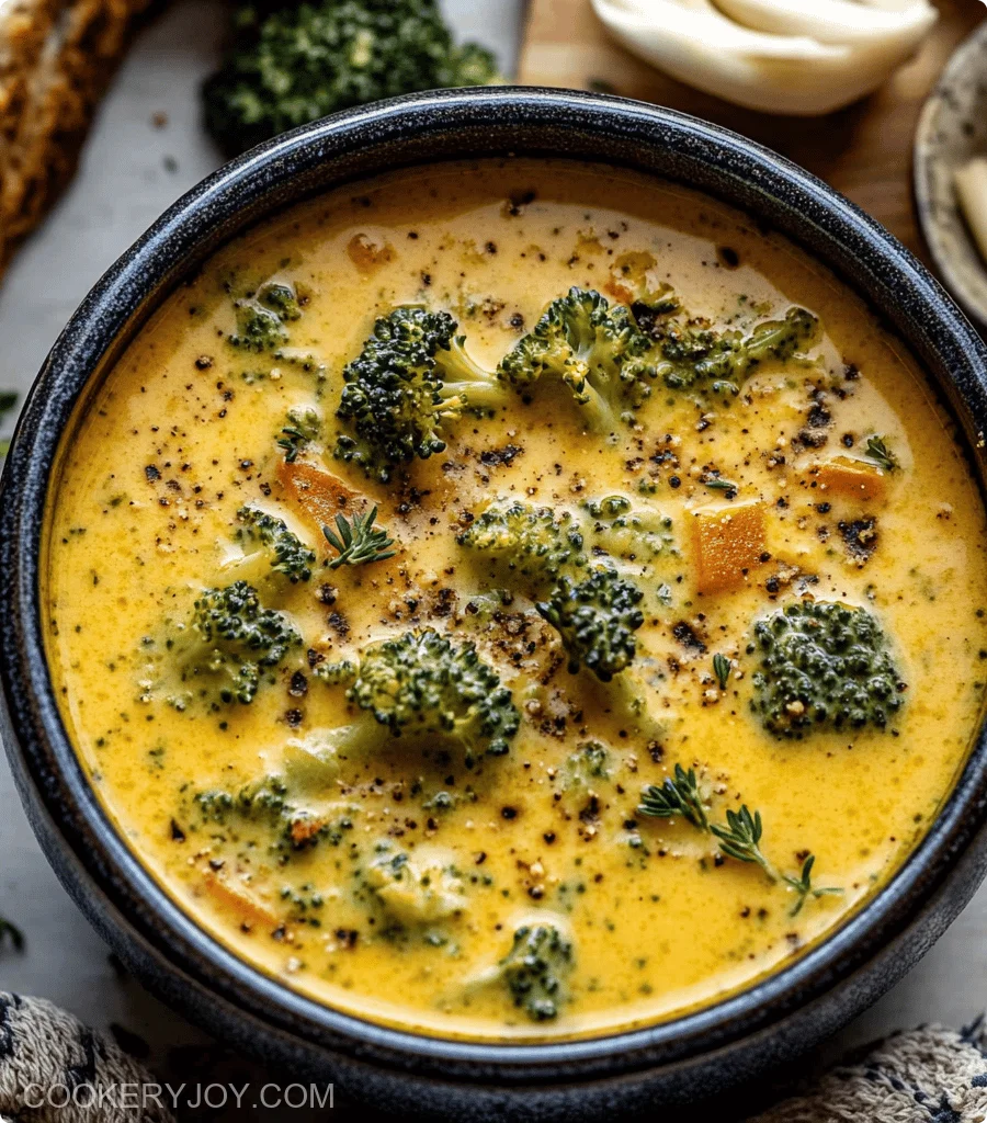 Roasted Broccoli Cheddar Soup