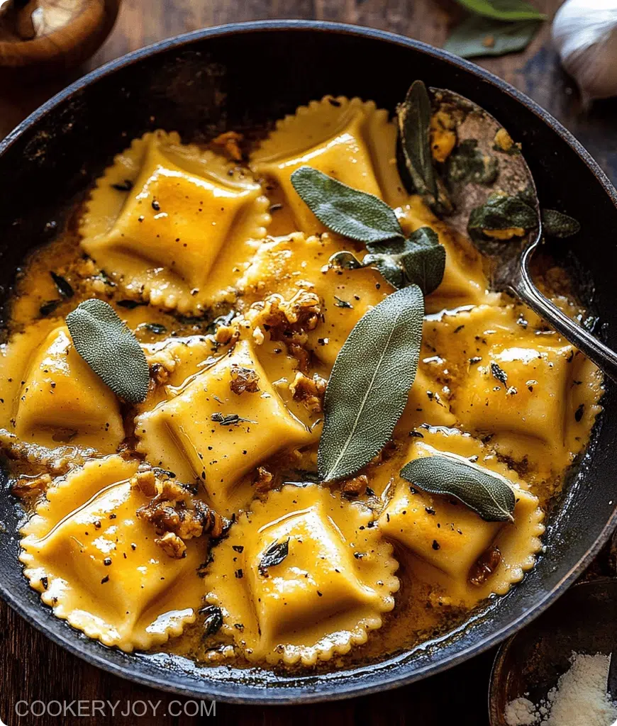 Sage Butter Pumpkin Cheese Ravioli