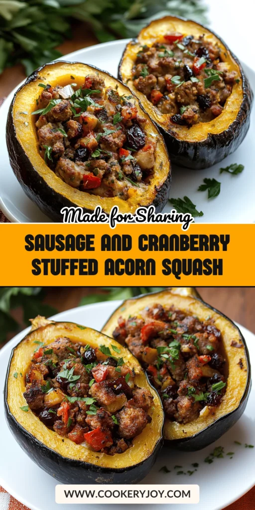 Sausage and Cranberry Stuffed Acorn Squash