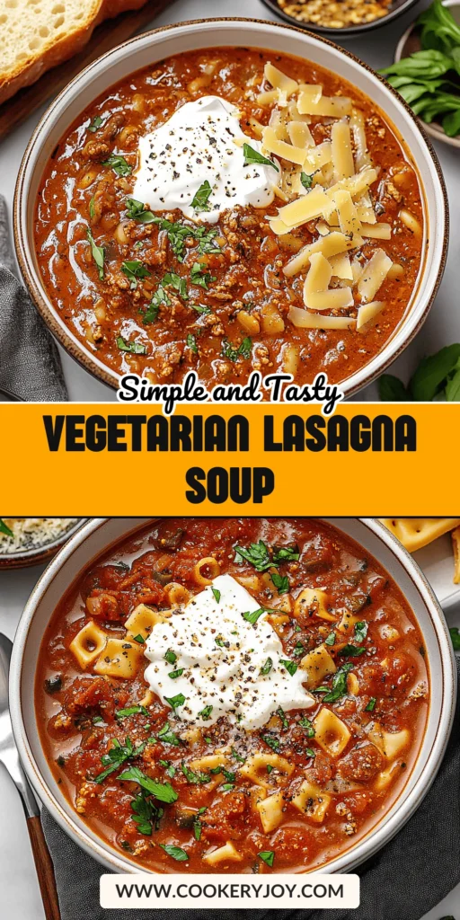 Vegetarian Lasagna Soup