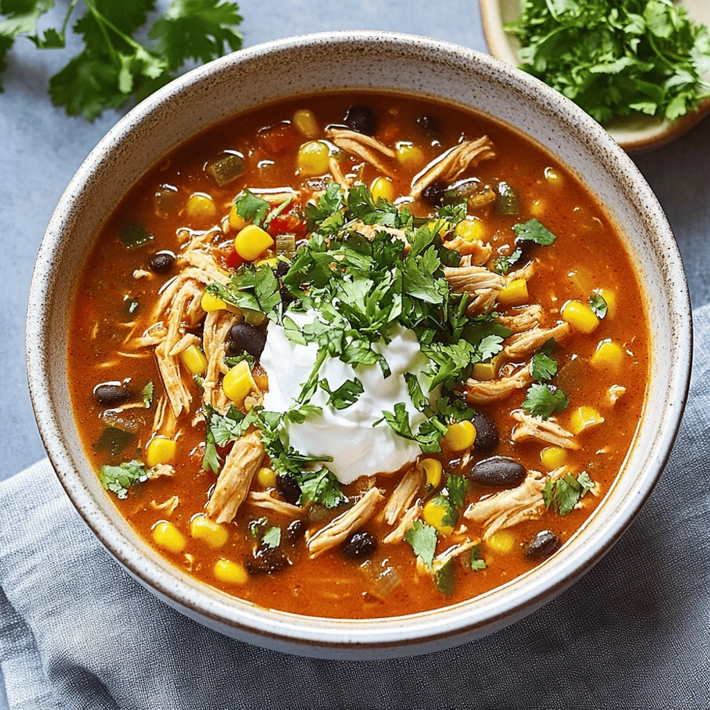 Crockpot Chicken Enchilada Soup