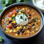 High Protein Creamy Taco Soup