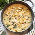 White Chicken Lasagna Soup