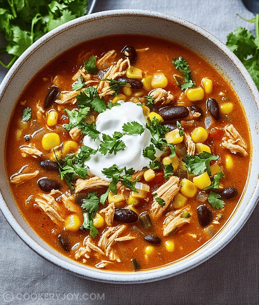 Crockpot Chicken Enchilada Soup
