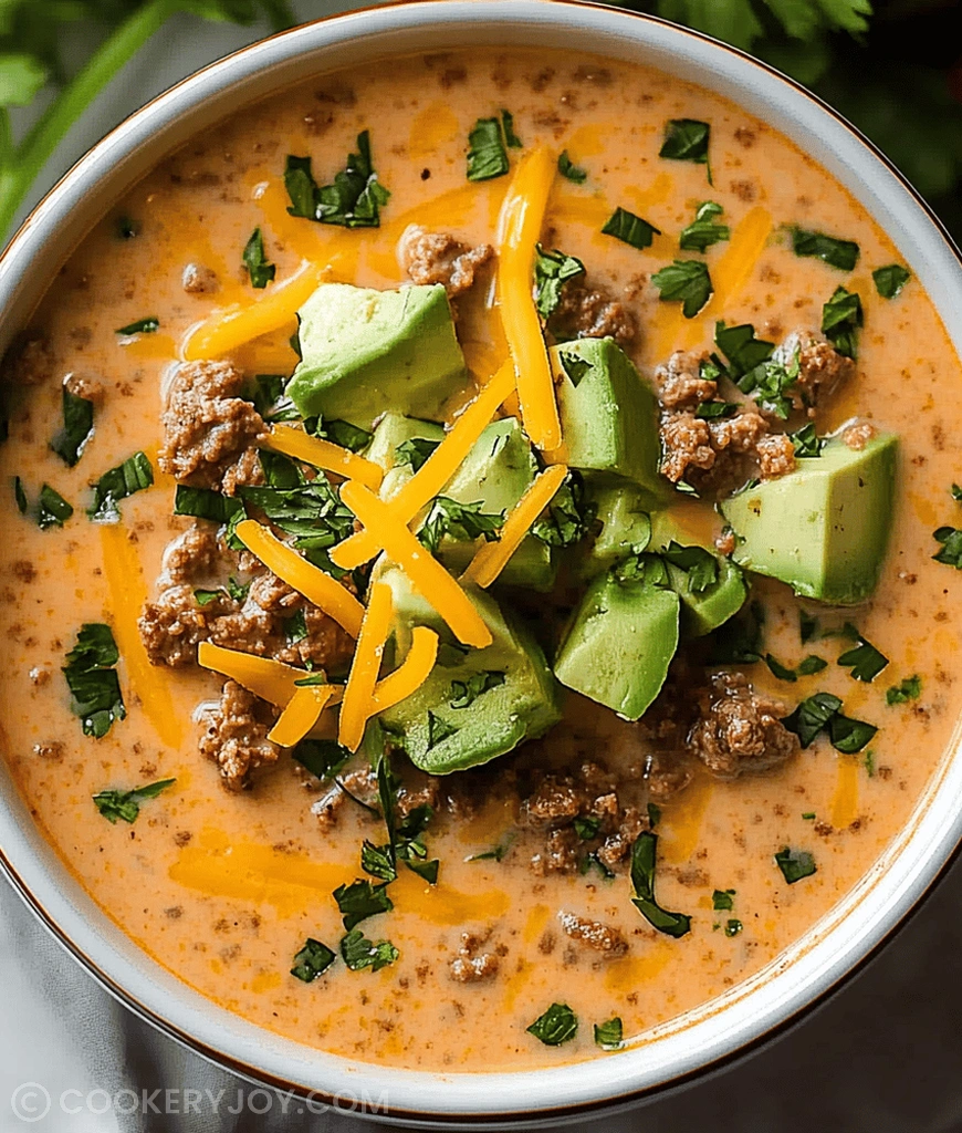 creamy keto taco soup