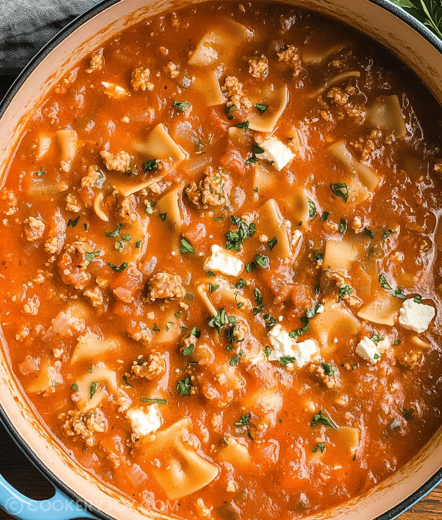 One-Pot Lasagna Soup