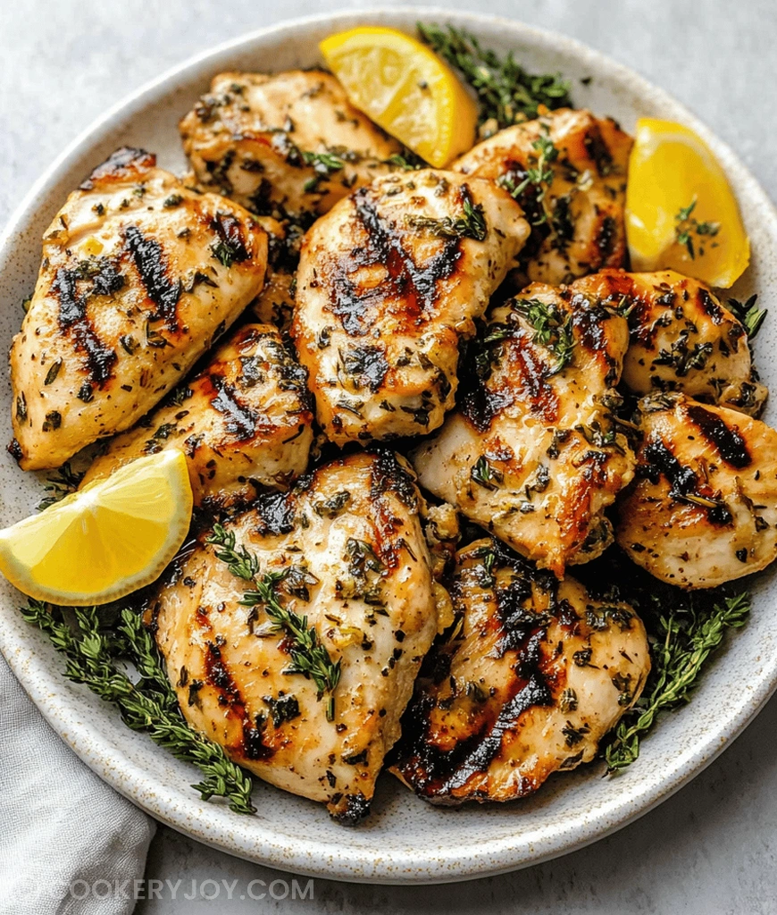 Grilled Lemon Herb Chicken Breasts