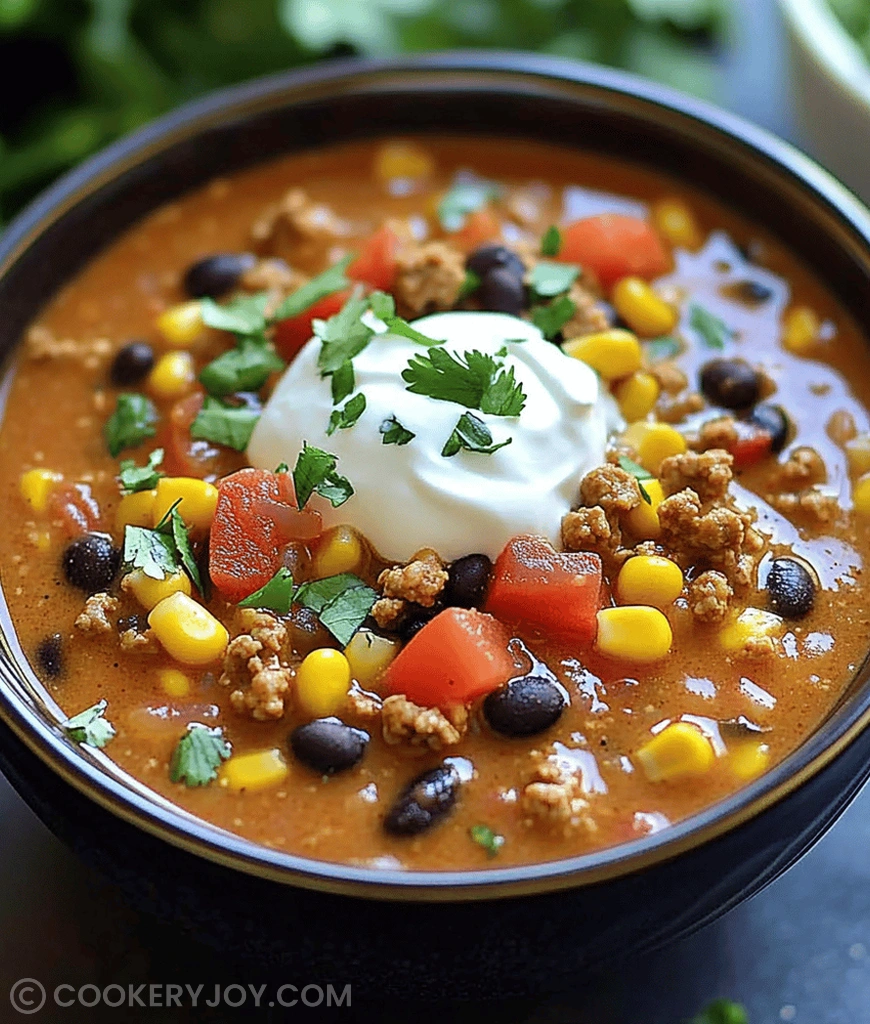 High Protein Creamy Taco Soup
