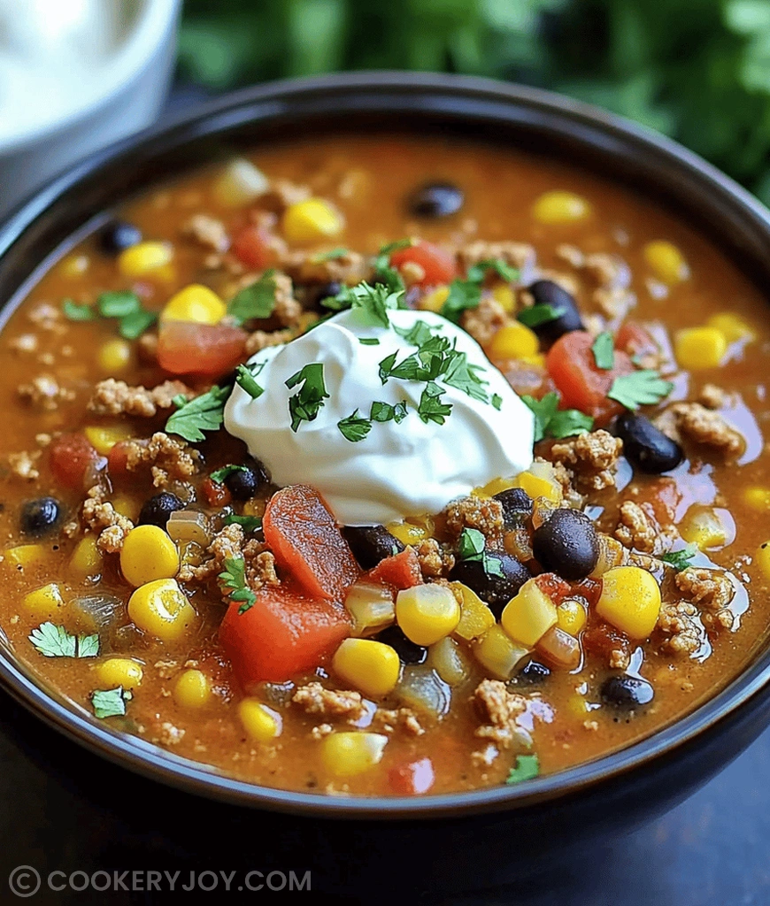High Protein Creamy Taco Soup