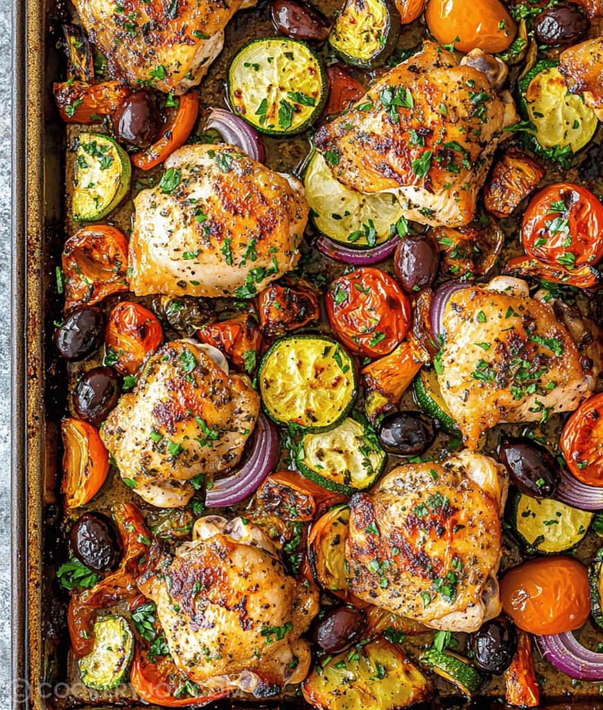 Greek Sheet Pan Chicken Thighs
