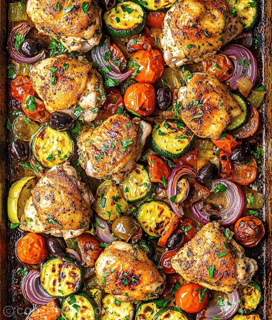 Greek Sheet Pan Chicken Thighs