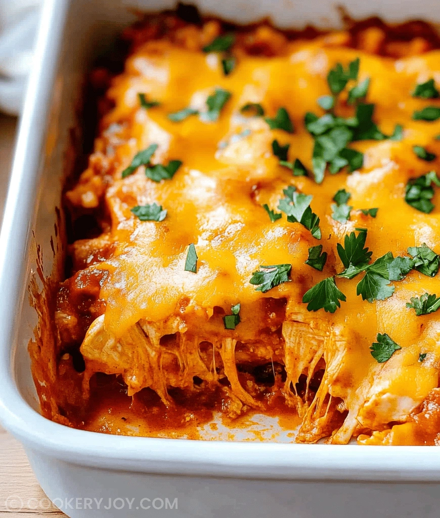 Keto Chicken Enchilada Casserole