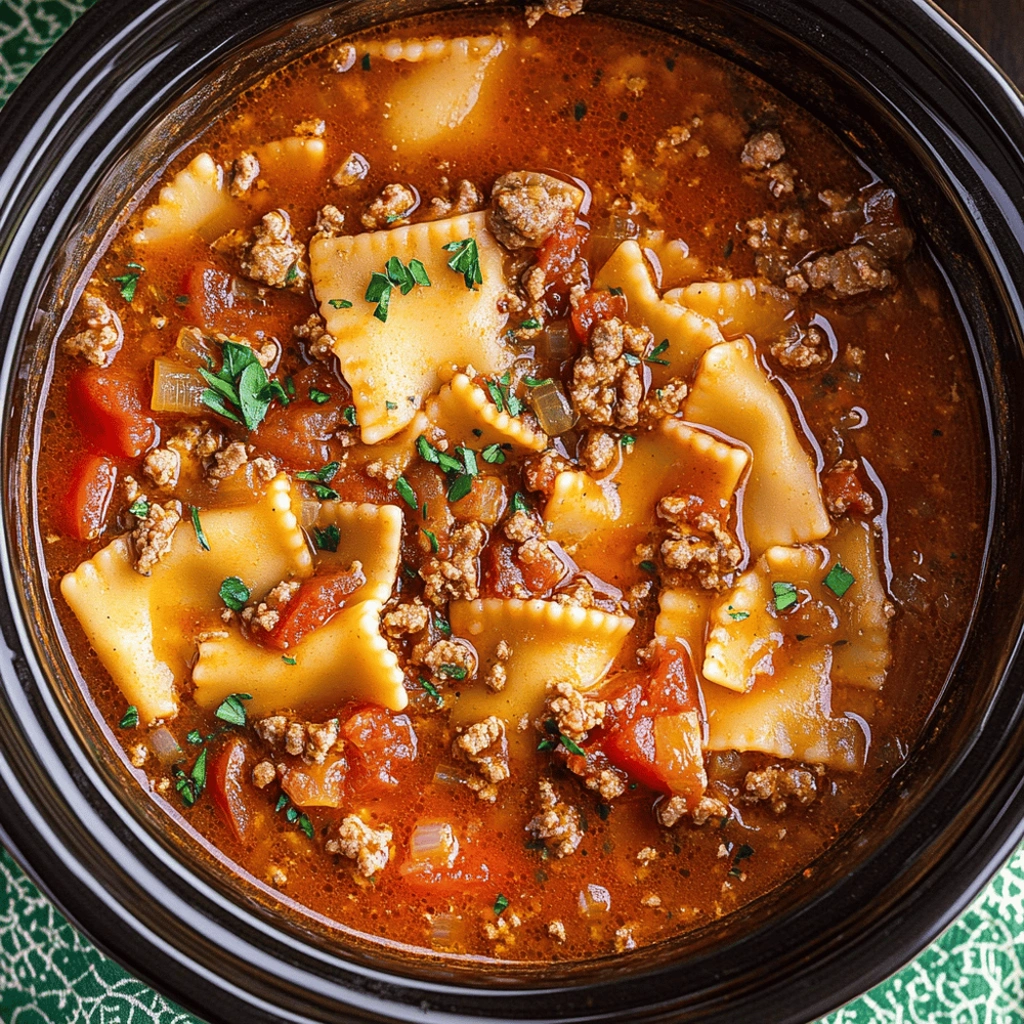 Crock Pot Lasagna Soup