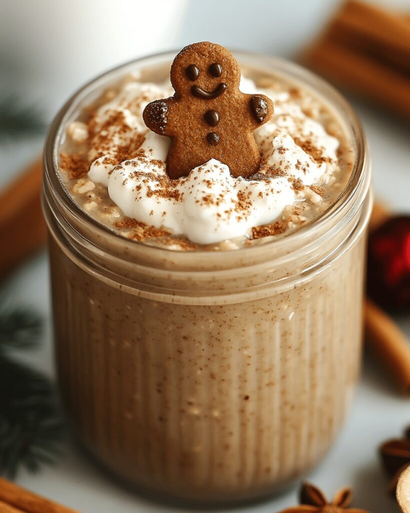 Gingerbread Cookie Overnight Oats