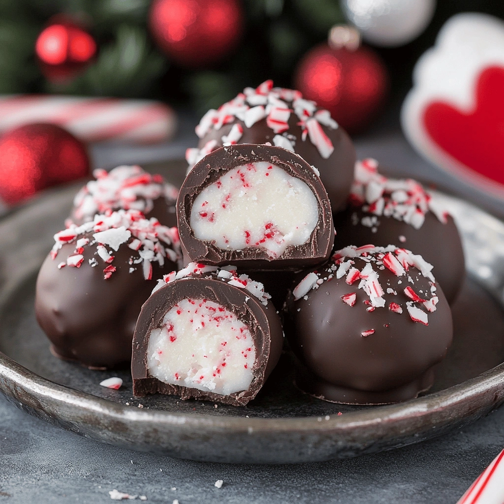 Peppermint Oreo balls