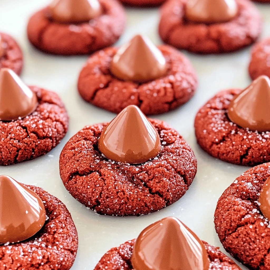 Red velvet blossom cookies
