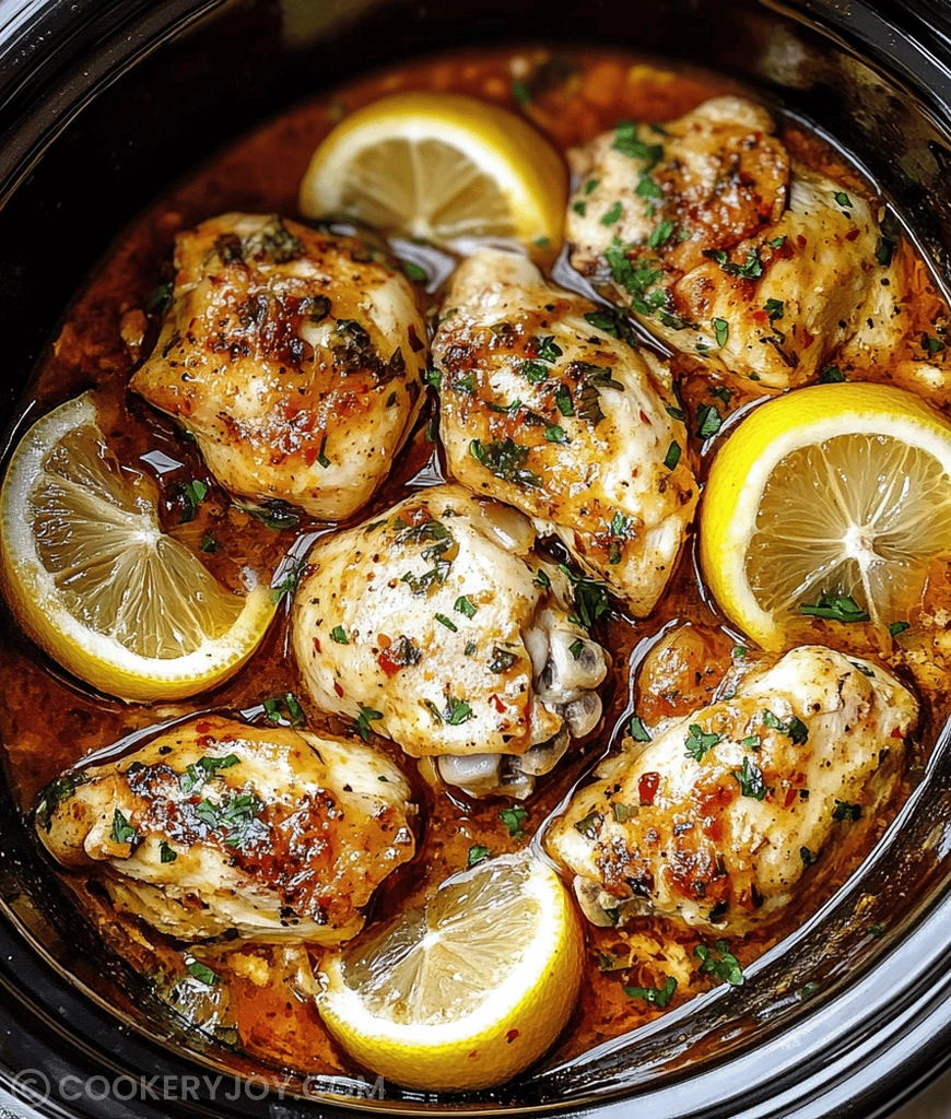 Crockpot Lemon Garlic Butter Chicken