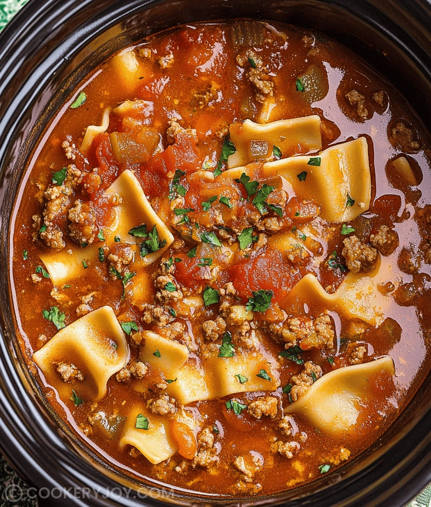 Crock Pot Lasagna Soup