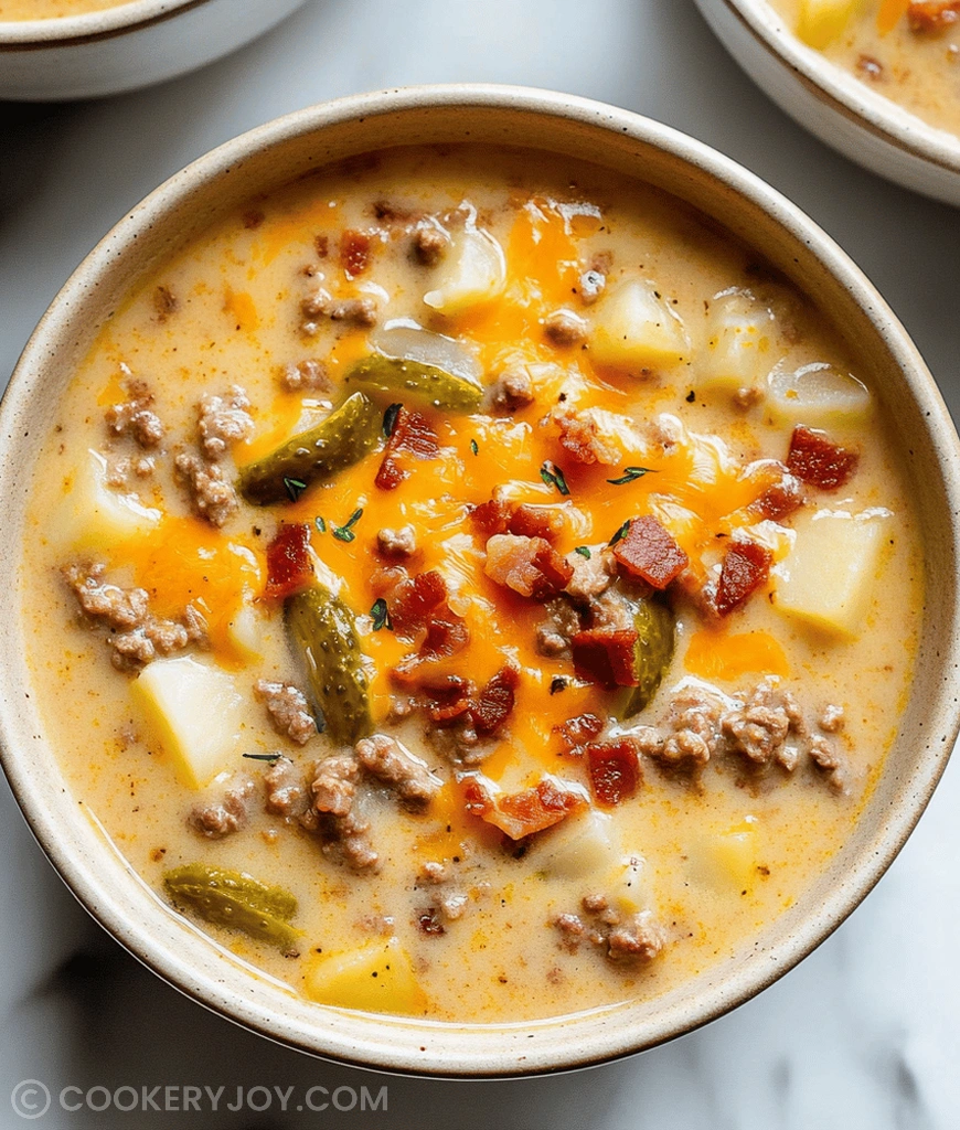 Crockpot Cheeseburger Soup