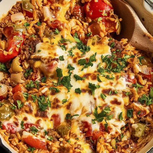 Healthy Stuffed Pepper Casserole