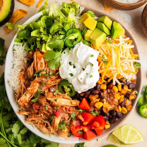 Slow Cooker Chicken Burrito Bowls