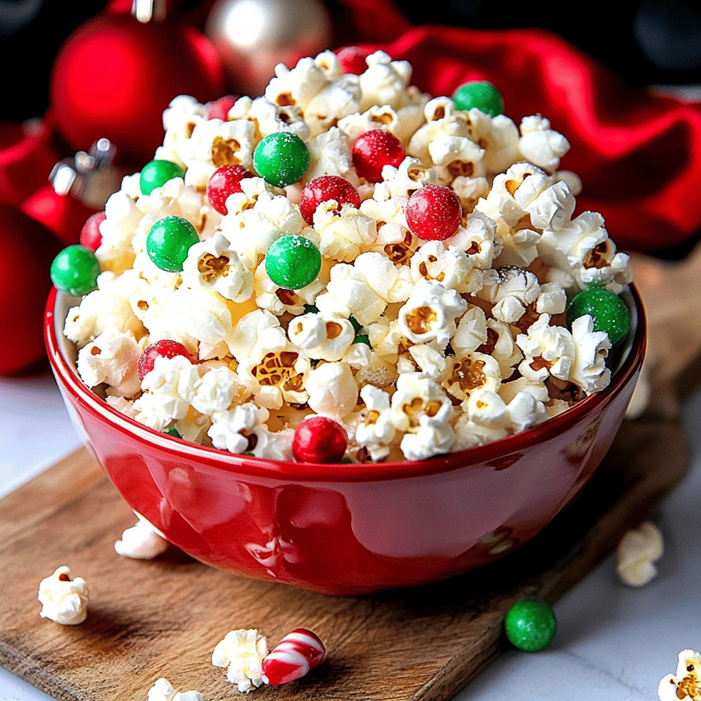 White Chocolate Christmas Popcorn