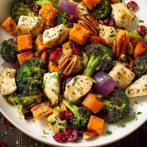 Chicken Broccoli and Sweet Potato Sheet Pan Dinner