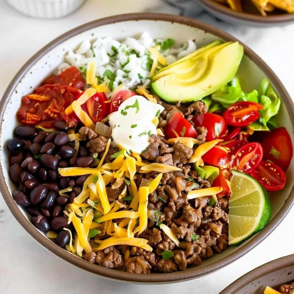 Ground Beef Taco Bowls