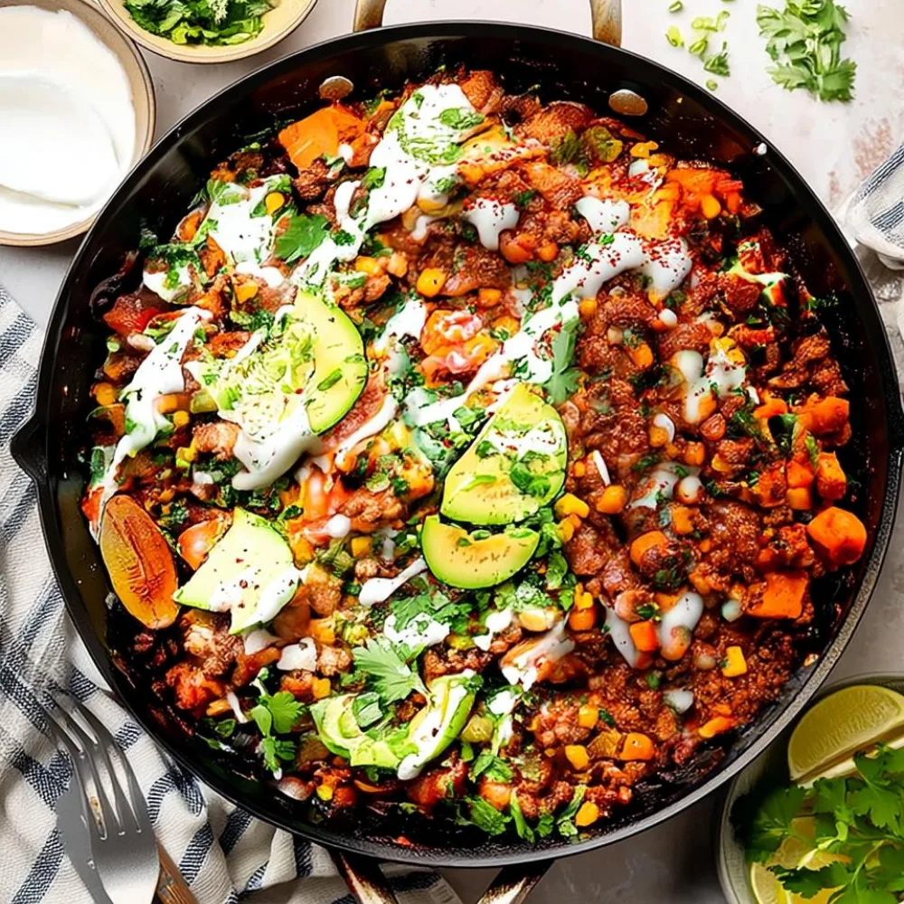 Ground Beef and Zucchini Skillet