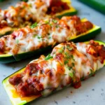 Italian Stuffed Zucchini Boats