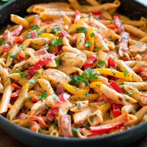One Pot Creamy Cajun Chicken Pasta
