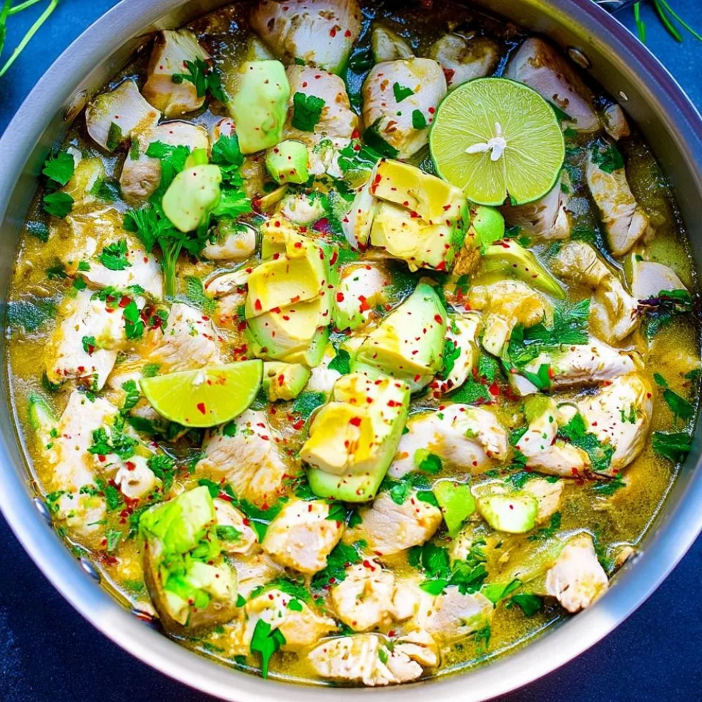 Salsa Verde Chicken With Avocado