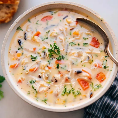 Slow Cooker Chicken Wild Rice Soup