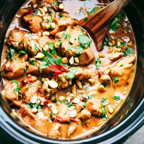 Slow Cooker Thai Peanut Chicken
