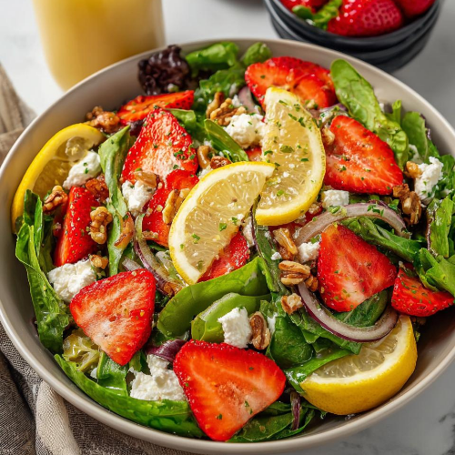 Spring Green Salad with Goat Cheese