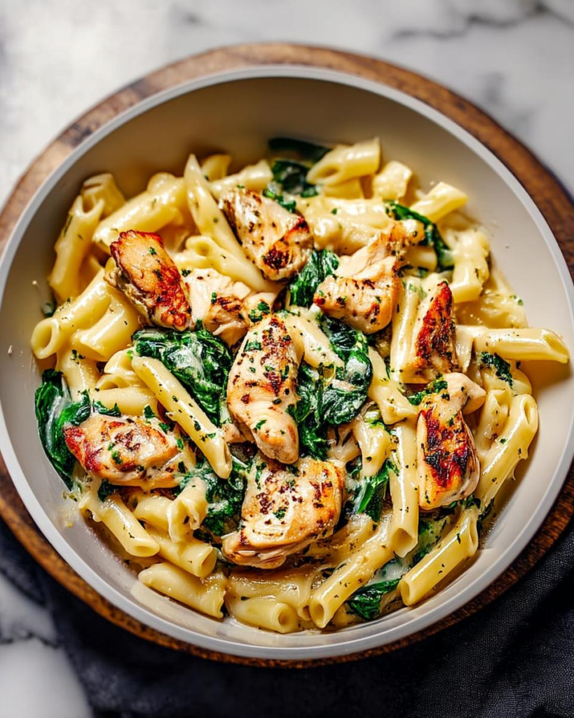 High Protein Garlic Parmesan Pasta Bowls