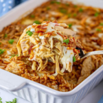 French Onion Chicken Rice Bake