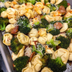 Sheet Pan Broccoli Tortellini Bake