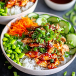 Sticky Chicken Rice Bowls