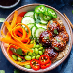 Asian Turkey Meatball Bowls