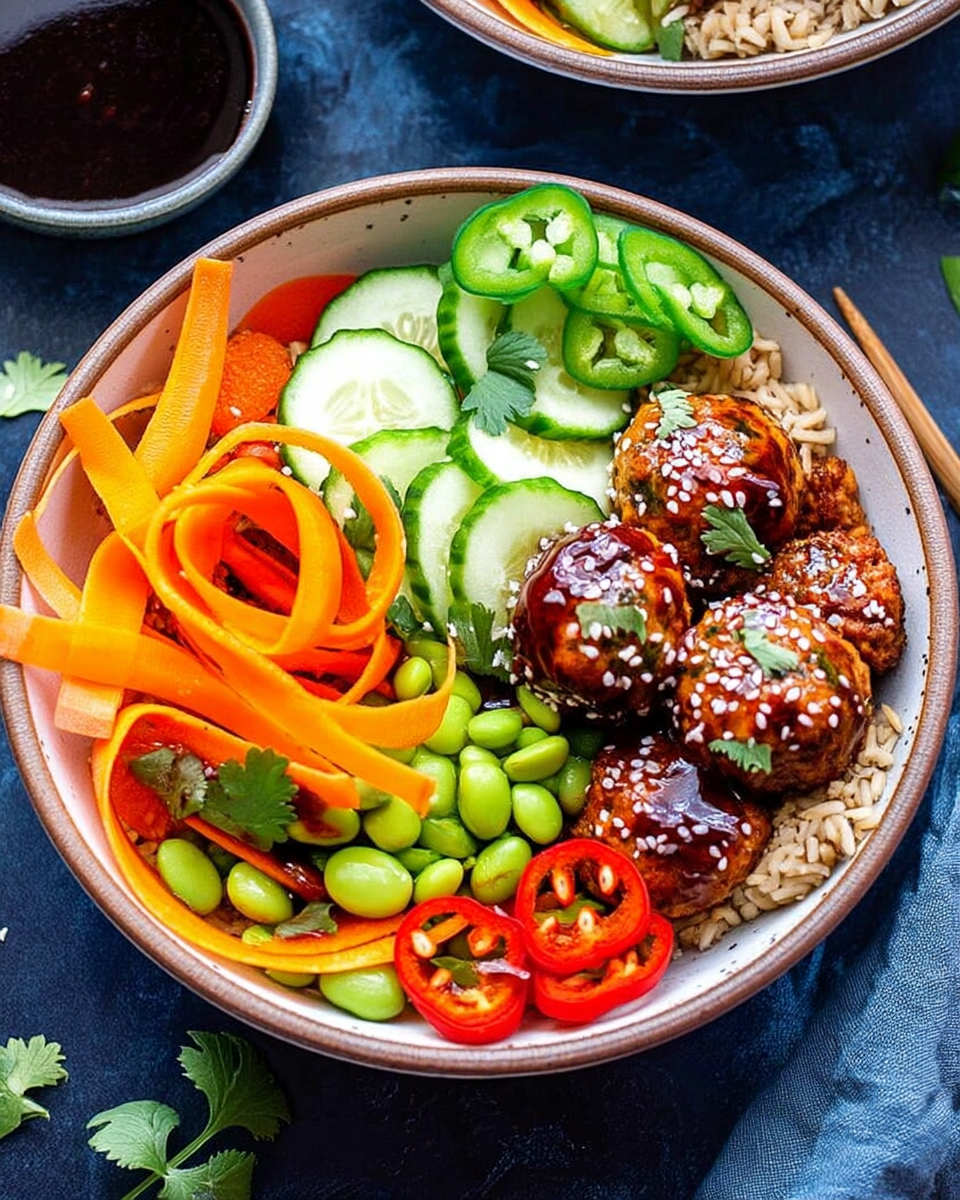 Asian Turkey Meatball Bowls
