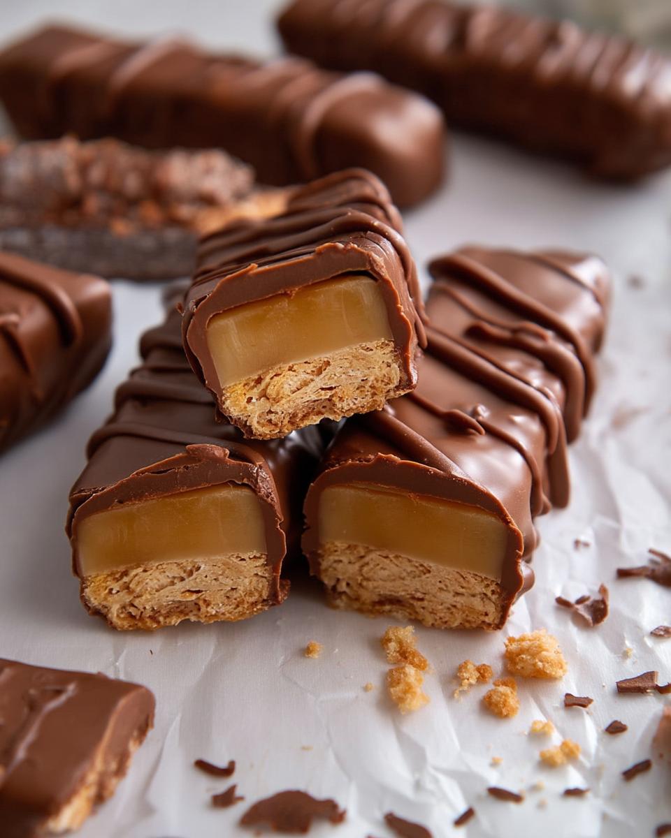 Homemade Protein Twix Bars